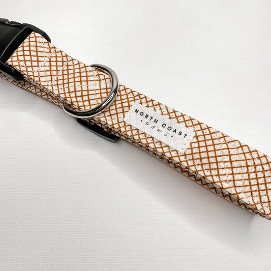 RUST AND GOLD CROSSHATCH COLLAR